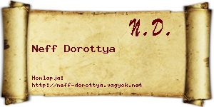 Neff Dorottya névjegykártya